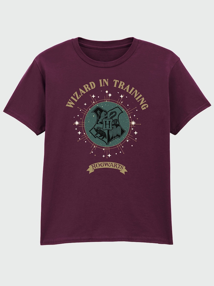 Rags & Rascals Red Harry Potter Wizard In Training Christmas T-Shirt - Image 2 of 4 Rags & Rascals Red Harry Potter Wizard In Training Christmas T-Shirt - Image 2 of 4