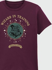Rags & Rascals Red Harry Potter Wizard In Training Christmas T-Shirt - Image 3 of 4