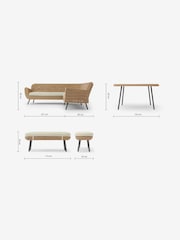 MADE.COM Natural Jonah Garden Corner Dining Set - Image 7 of 7