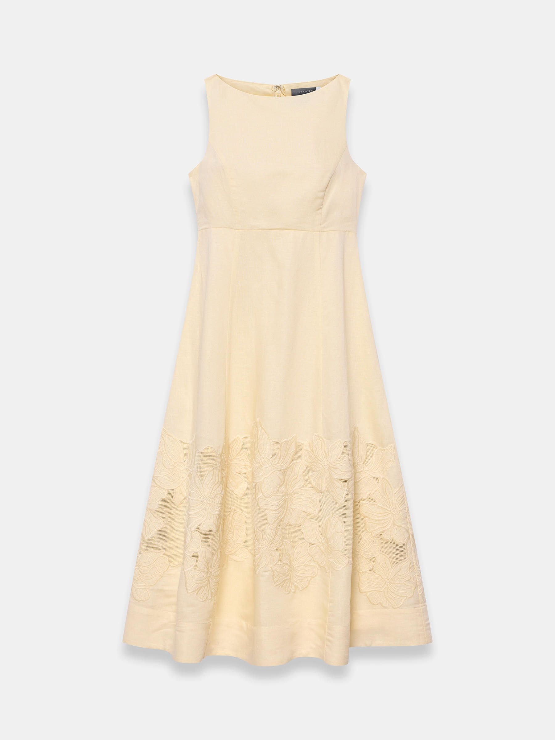 Buy Mint Velvet Yellow Linen Blend Lace Midi Dress from Next USA