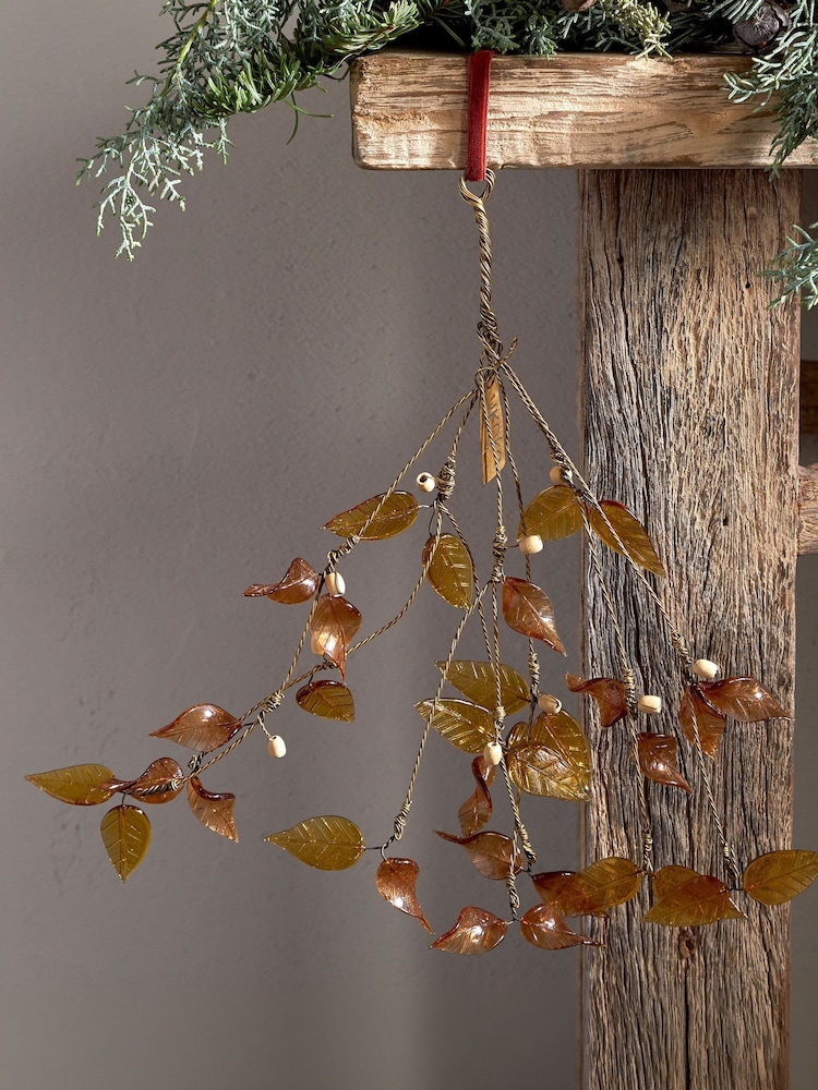 Nkuku Set of 6 Ochre Vikula Baubles - Image 1 of 3