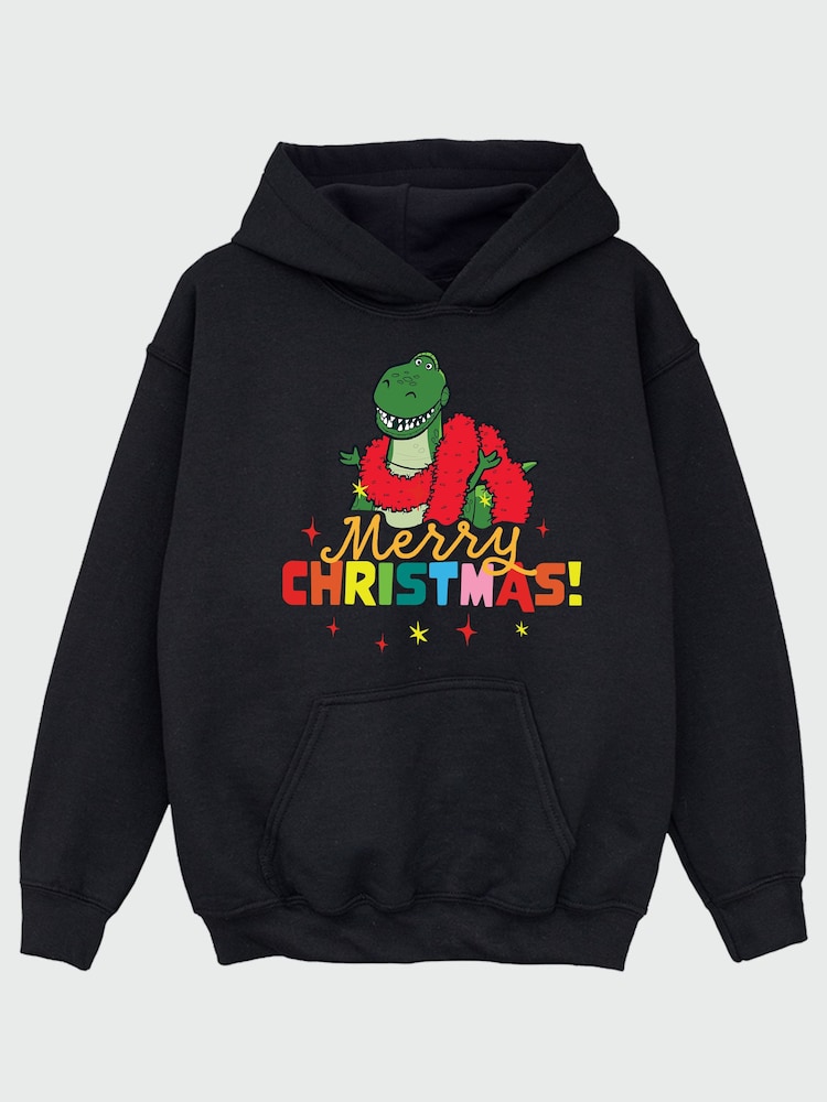 Rags & Rascals Black Disney Toy Story Christmas Rex Hoodie - Image 2 of 3 Rags & Rascals Black Disney Toy Story Christmas Rex Hoodie - Image 2 of 3