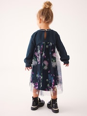 Baker by Ted Baker Navy Mesh Back Sweat Dress - Image 2 of 10