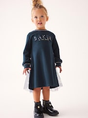 Baker by Ted Baker Navy Mesh Back Sweat Dress - Image 3 of 10