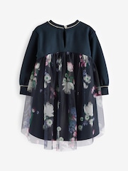 Baker by Ted Baker Navy Mesh Back Sweat Dress - Image 8 of 10
