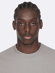 AllSaints Light Grey Underground Oversized Cotton Crew Neck T-Shirt - Image 2 of 8