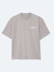 AllSaints Light Grey Underground Oversized Cotton Crew Neck T-Shirt - Image 8 of 8