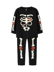 Name It Glow in the Dark Halloween Top & Trousers Set - Imagen 2 de 6