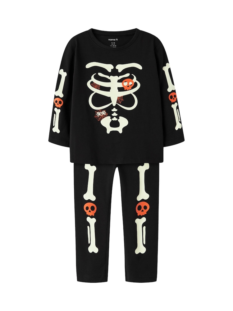 Name It Glow in the Dark Halloween Top & Trousers Set - Imagen 2 de 6
