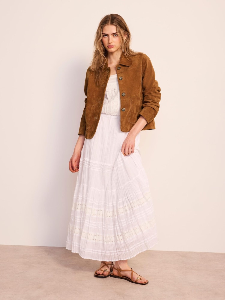 Mint Velvet White Cotton Maxi Skirt - Image 2 of 8
