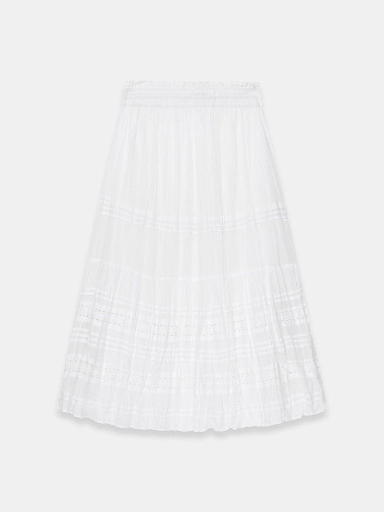 Mint Velvet White Cotton Maxi Skirt - Image 8 of 8