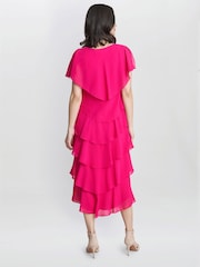 Tessa Midi Tiered Dress With Shoulder Trim - Image 2 of 4