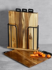 Set of 4 Wood Bronx Chopping Boards - Image 1 of 3