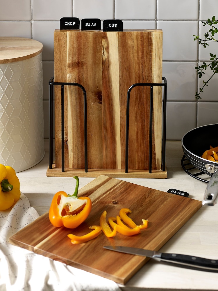 Set of 4 Wood Bronx Chopping Boards - Image 2 of 3