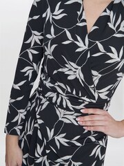 Gina Bacconi Jade Jersey Wrap Black Maxi Dress - Image 4 of 4