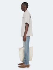 AllSaints Platinum Grey Underground Oversized Cotton Crew Neck T-Shirt - Image 7 of 8