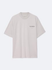 AllSaints Platinum Grey Underground Oversized Cotton Crew Neck T-Shirt - Image 8 of 8
