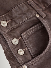 Free People Brown Denim Barrel Leg Dungarees - Image 3 of 3