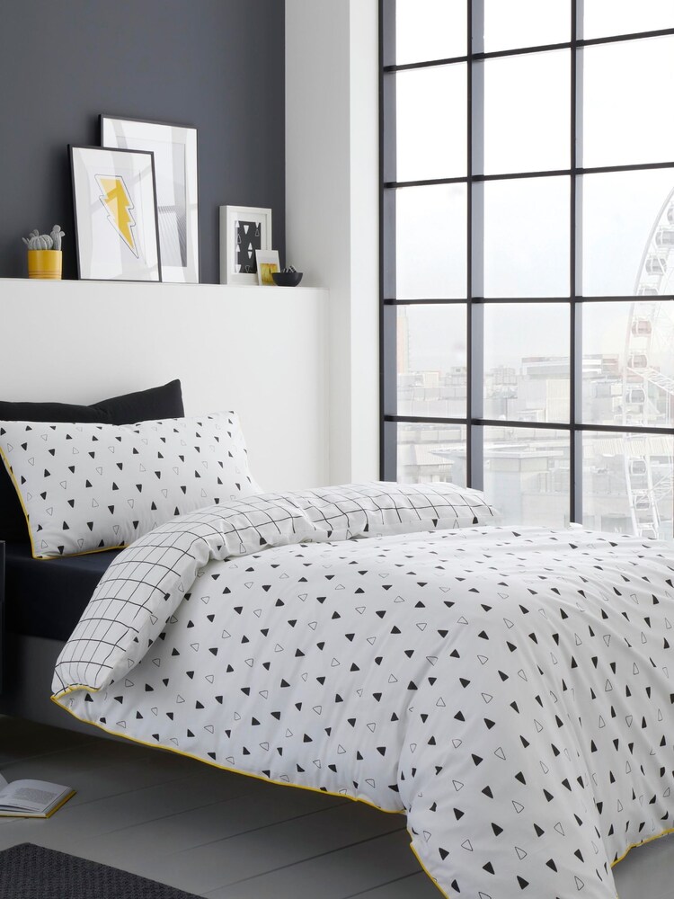 Fusion Black Kite 100% Cotton Duvet Cover Set - Image 2 of 4
