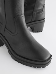 Black Forever Comfort® Block Heel Chunky Knee High Boots - Image 5 of 6