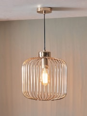 Pacific Gold Dania Metal Wire Ceiling Light Pendant - Image 1 of 5