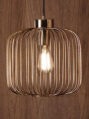 Pacific Gold Dania Metal Wire Ceiling Light Pendant - Image 2 of 5