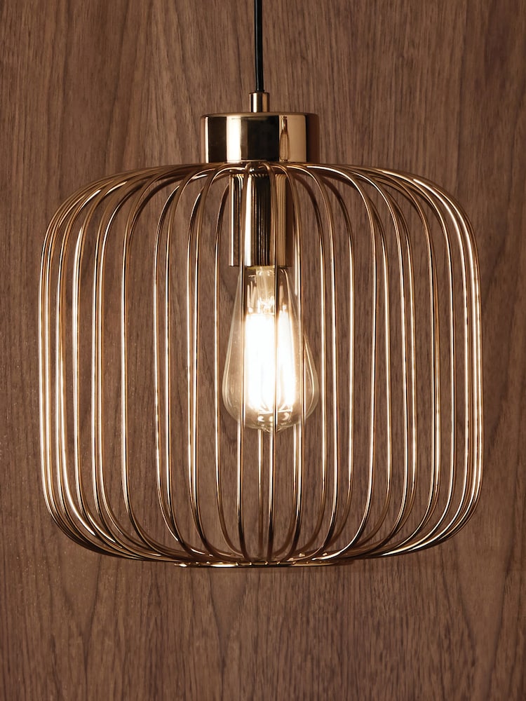 Pacific Gold Dania Metal Wire Ceiling Light Pendant - Image 2 of 5 Pacific Gold Dania Metal Wire Ceiling Light Pendant - Image 2 of 5