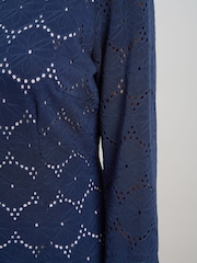 Gina Bacconi Blue Mirabella Three-Quarter Sleeve Dress - Image 4 of 6