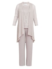 Gina Bacconi Pink Natasha Three Piece Metallic Crinkle Tunics Top and Set - Image 5 of 5