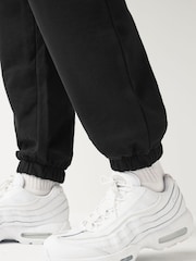 Black Oversized Cotton Blend Cuffed Joggers - Image 5 of 8