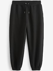 Black Oversized Cotton Blend Cuffed Joggers - Image 6 of 8