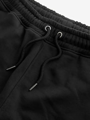 Black Oversized Cotton Blend Cuffed Joggers - Image 7 of 8