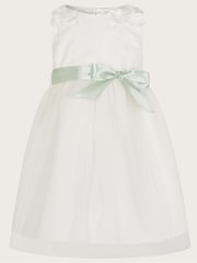 Monsoon Natural Baby Freya Lace Bridesmaid Dress - Image 1 of 3