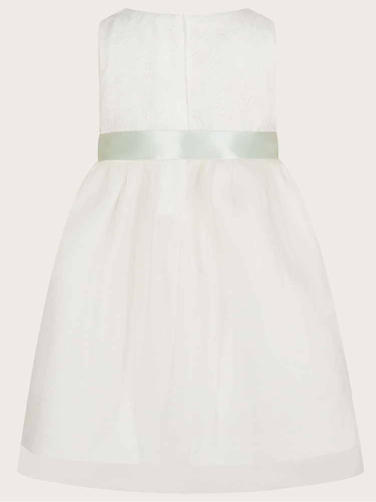Monsoon Natural Baby Freya Lace Bridesmaid Dress - Image 2 of 3