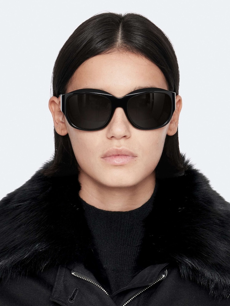 AllSaints Black Seyka Reverse Coat - Image 2 of 8
