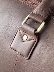 Lakeland Leather Brown Medium Discoverer Leather Holdall - Image 6 of 7