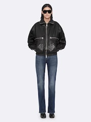 AllSaints Brown Elisa Bomber Jacket - Image 3 of 8