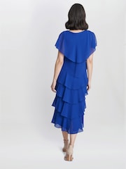 Tessa Midi Tiered Dress With Shoulder Trim - Image 2 of 4
