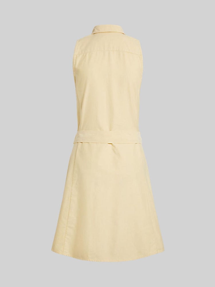Polo Ralph Lauren Yellow Oxford Cotton Sleeveless Embroidered Logo Dress - Image 2 of 2 Polo Ralph Lauren Yellow Oxford Cotton Sleeveless Embroidered Logo Dress - Image 2 of 2