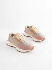Pink/Grey Lace-Up Chunky Trainers - Image 5 of 12