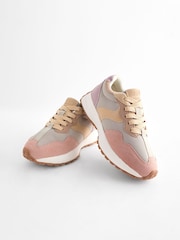 Pink/Grey Lace-Up Chunky Trainers - Image 8 of 12