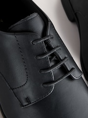 Black Standard Fit Slim Square Derby Shoes - Image 6 of 7