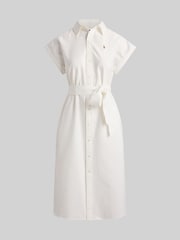 Polo Ralph Lauren White Belted Cotton Oxford Shirtdress - Image 5 of 5