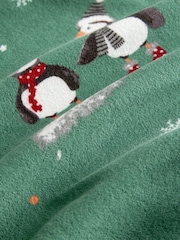 Salbeigrün, Papageientaucher - Gemütlicher Weihnachtspyjama mit langen Ärmeln - Bild 7 von 8