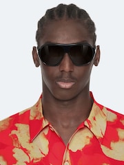 AllSaints Orange Tulip Short Sleeve Shirt - Image 2 of 8