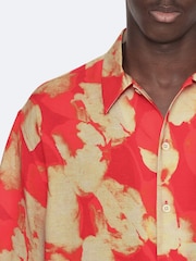 AllSaints Orange Tulip Short Sleeve Shirt - Image 4 of 8