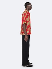 AllSaints Orange Tulip Short Sleeve Shirt - Image 5 of 8