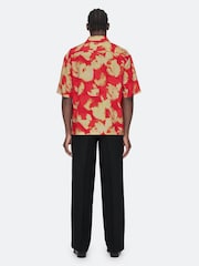 AllSaints Orange Tulip Short Sleeve Shirt - Image 6 of 8