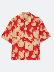 AllSaints Orange Tulip Short Sleeve Shirt - Image 8 of 8