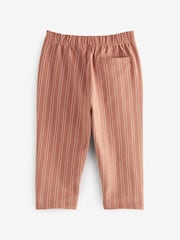 Hellbraun/Creme - Leichte, gestreifte Jersey-Jogginghose aus 100 % Baumwolle (3 M.–7 J.) - Bild 2 von 3